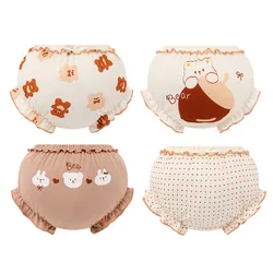 3 Piece/Lot Baby 100%Cotton Panties Kids Girl Infant Newborn Fashion Wear Outside Shorts Bow Underpants For Children Soft Briefs