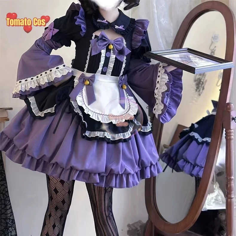 Süße Dienst mädchen Frauen Cosplay Lolita Halloween abnehmbare Ärmel Anime Kleid Cosplay Männer Kleidung Kostüm Frau Erwachsene Kostüme Kind