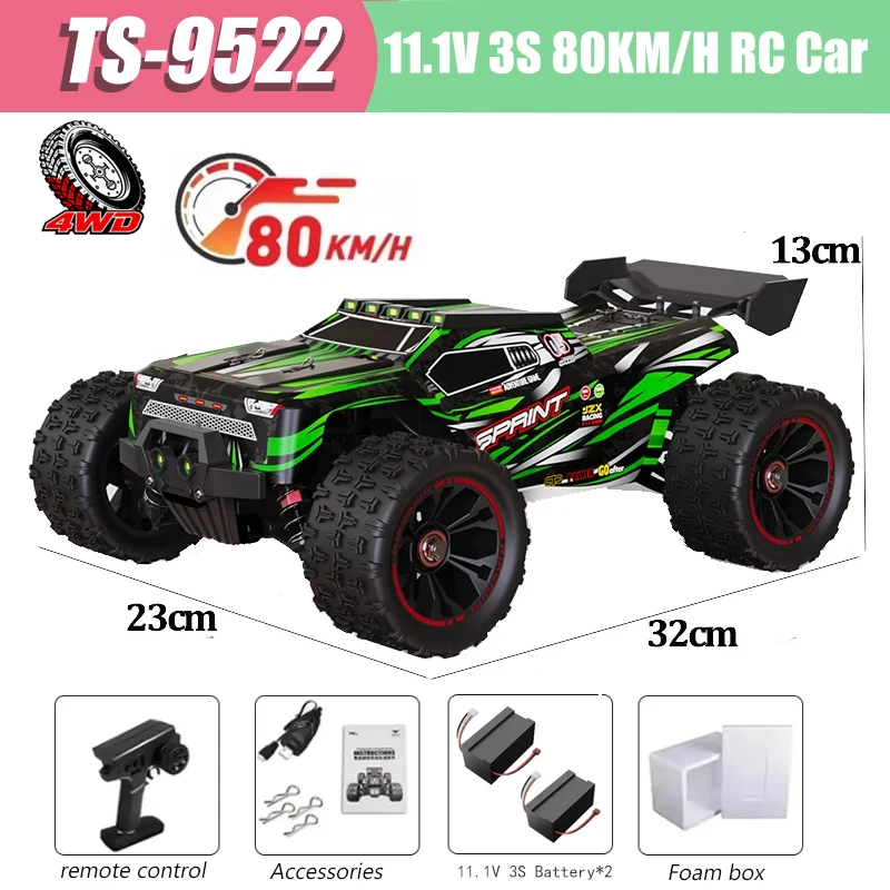 

9522PRO 85KM/H High-speed RC Car Brushless Four-wheel Drive Off-road Drift 1:16 Professional Racing Car 9522 50KM/H Boy's Toyy