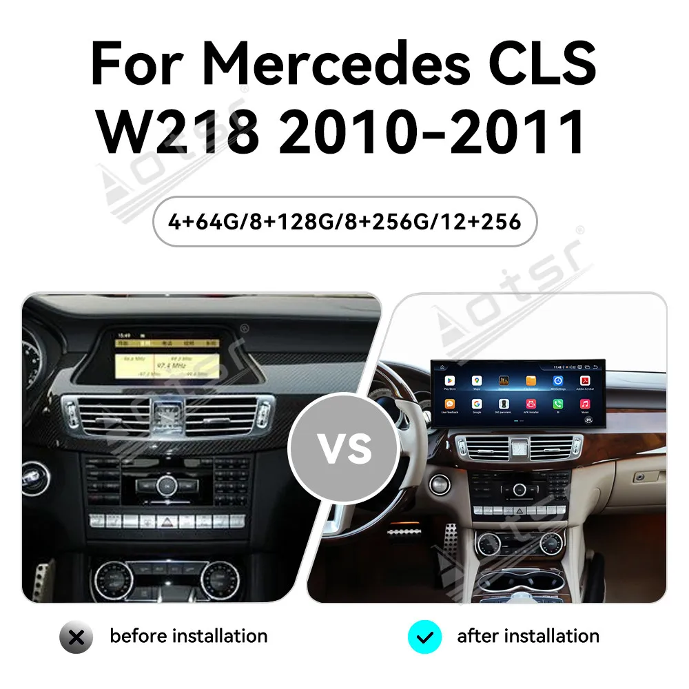 

15.8 inch Android 14 For Mercedes-Benz B CLS W218 2010-2011 4.0 System Car GPS Navigation CarPlay HD Touch Screen Head Unit