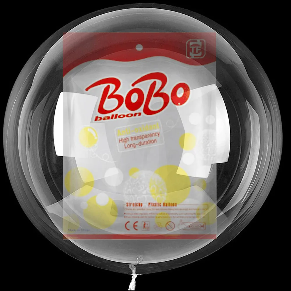 50pcs Bobo Balloons Transparent Bubble Bobo Balloon Praty Bobo Balloon Clear Bobo Balloon for Xmas Wedding Birthday Party Decors