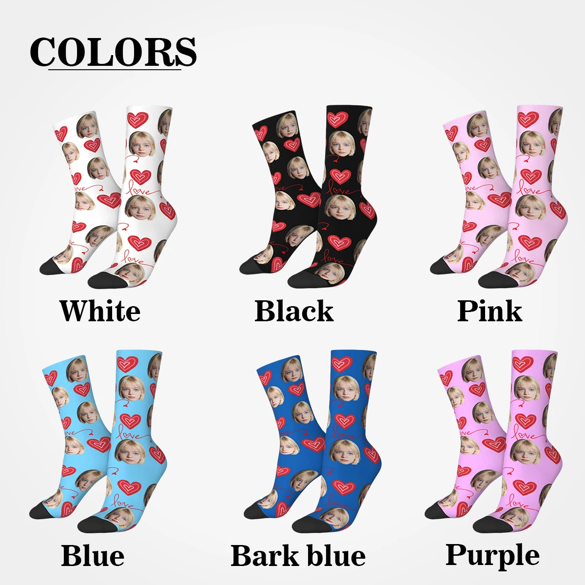 Custom avatar socks for men and women custom photo socks personalized picture socks photo socks personalized gifts view 2