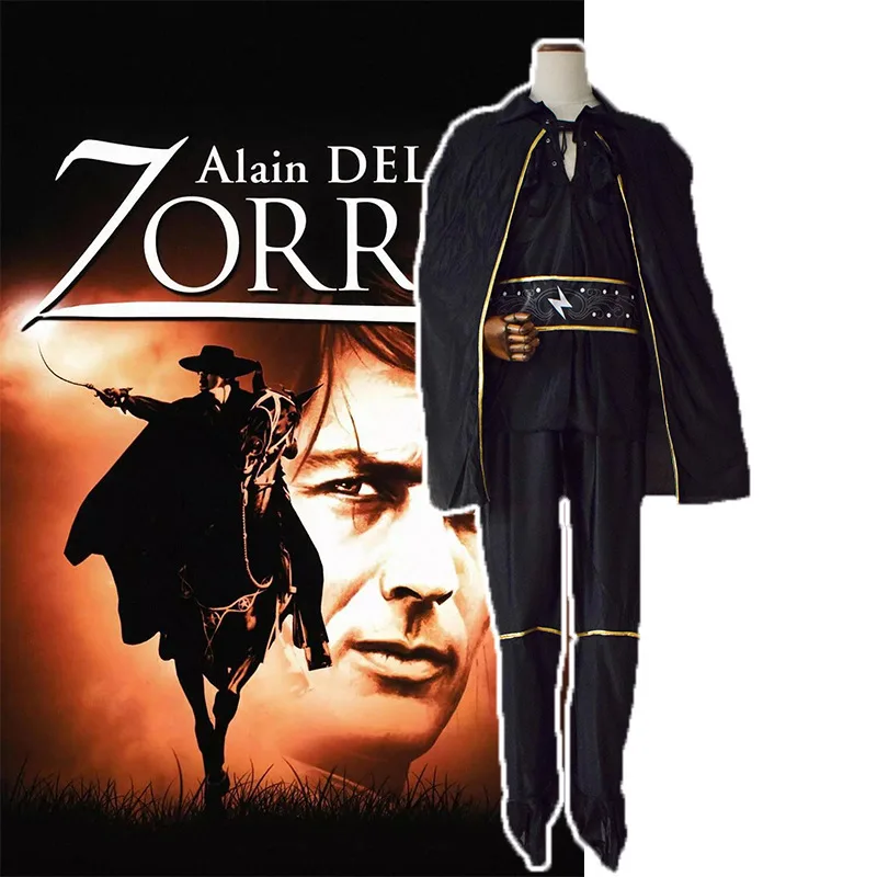 

Halloween Costumes For Women Men Zorro Cosplay Costume Adults Carnival Clothing Anime Movie Performance Game Role Play NPC