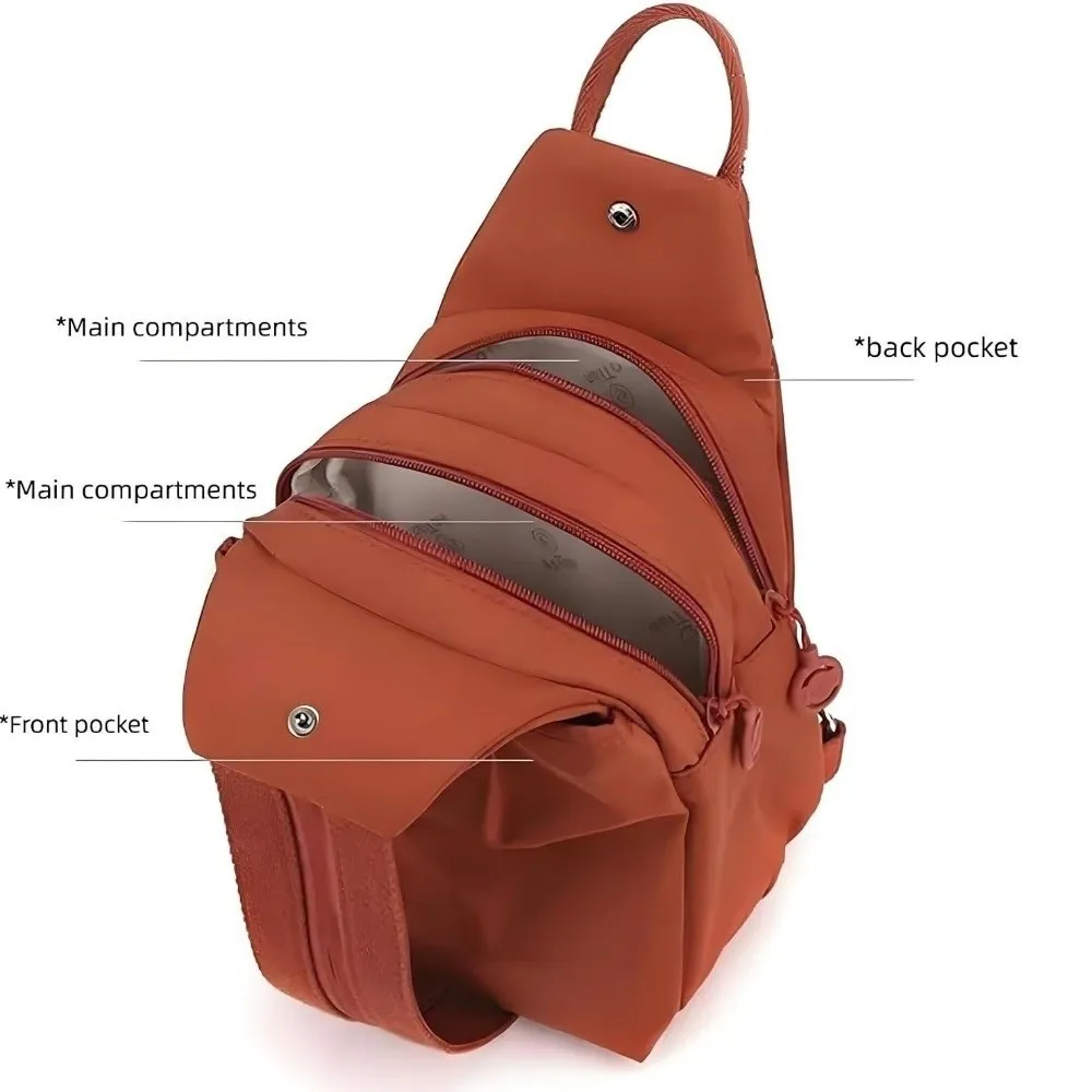 New Oxford Fabric Backpack Large Capacity Multi Layer Chest Bags Waterproof Multi-purpose Travel Bag Unisex