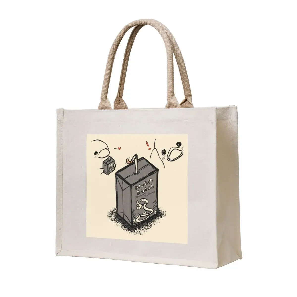 

Worm Juice Tote Bag large size bags canvas tote hand bag ladies