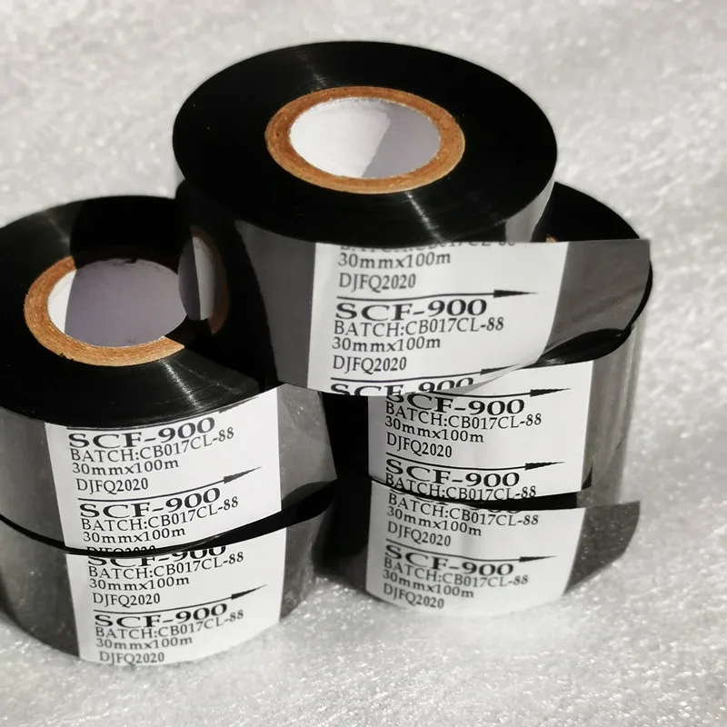 LC1/2 Upgrade Thermal Transfer Ink Ribbon SCF900 25-30mmx100m For Date Code Printer Accessory HP-241, HP-241B, HZ30,241B.241S