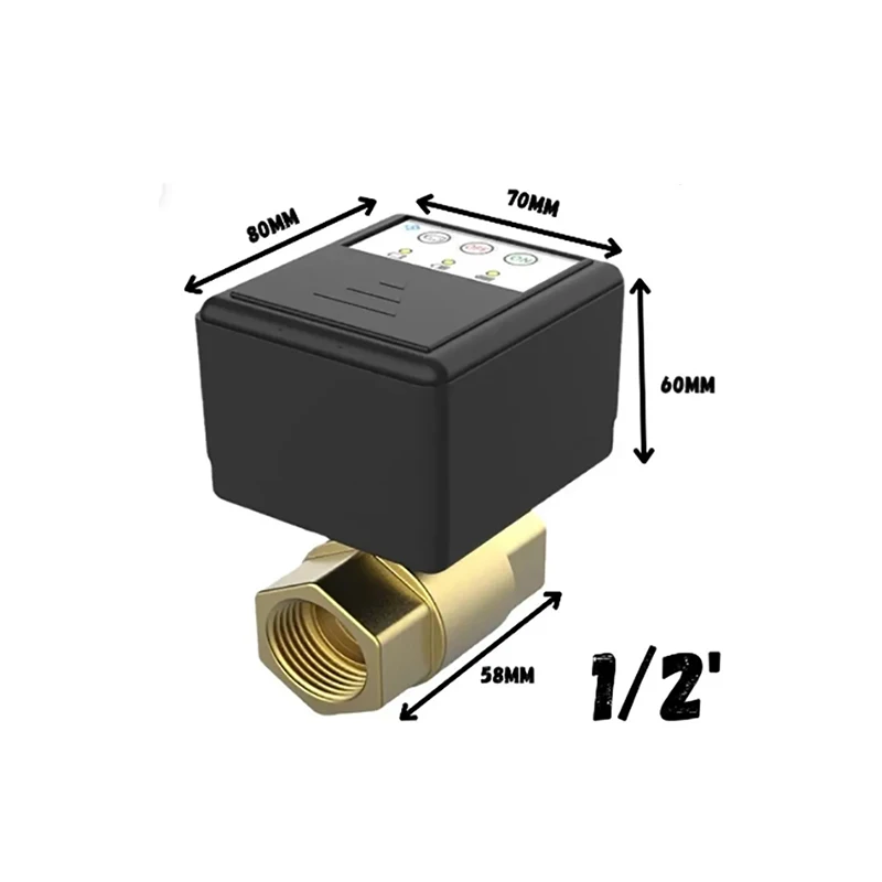 Imagem -02 - Água sem Fio Vazamento Sistema de Proteção Válvula Inteligente Sensor sem Fio Proteger contra Vazamentos 433mhz Dn15 Dn20 Dn25 Pcs