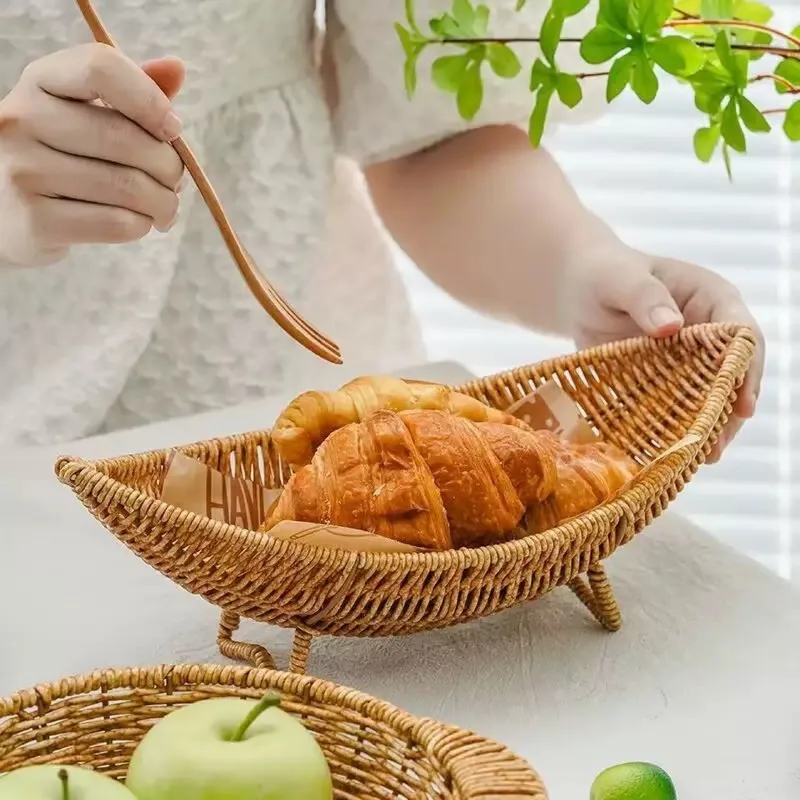 Crescent Fruit Tray Creative Snack Serving Plate Hotel BB Decorative Tableware Multi Purpose Food Storage Organizer Platter