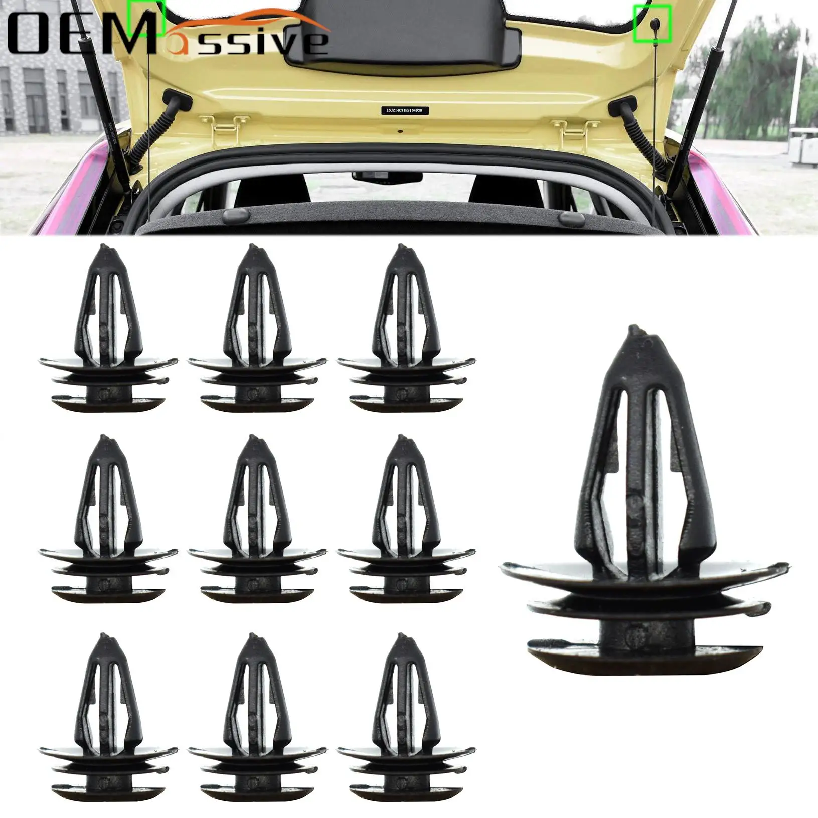 10x MG ZS MG3 2017 2018 2019 2020 2021 Boot Load Cover Parcel Shelf String Clips Holder Bracket Pivot