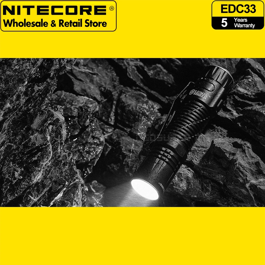 4000 Lumens NITECORE EDC33 Tactical Flashlight EDC USB-C Rechargeable Torch Light Built-in 4000mAh 18650 Li-ion Battery