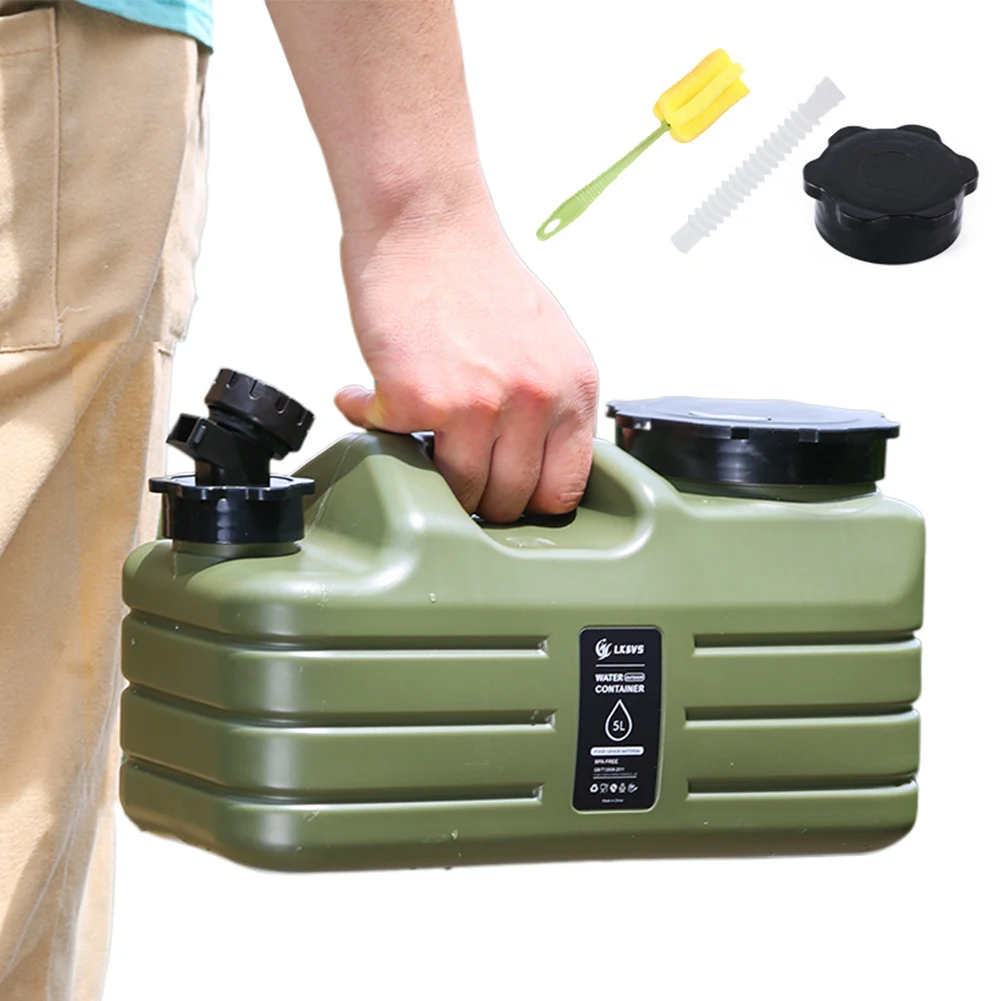 5L Drinking Water Bucket with Faucet Water Dispenser Carrier Large Capacity Water Container Jug for Vehicle Car Camping