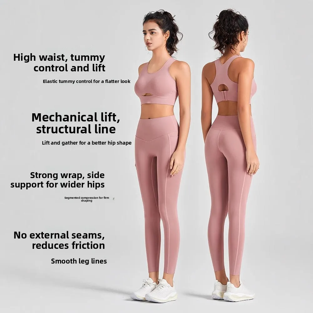 Pantaloni da yoga per l'interno dell'addome a vita alta sottile primaverile Pantaloni da donna in pelle arca Pantaloni di strato base per il sollevamento del sedere di grandi dimensioni