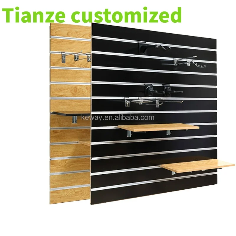 (customized)Factory high quality 4*8 feet 1220*2440*18mm.5slot melamine mdf slatwall board