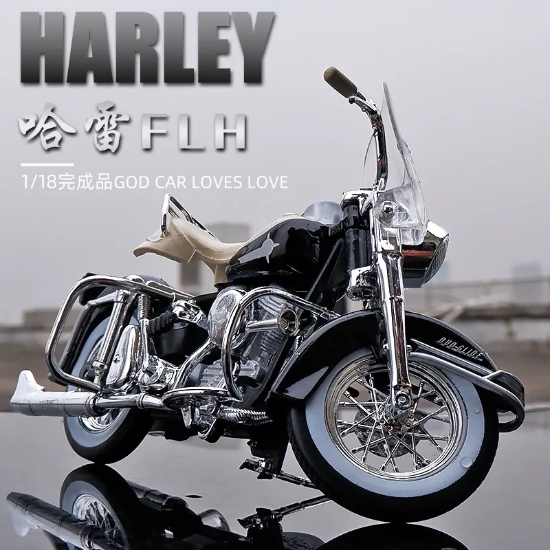 

Maisto 1:18 Harley1962 FLH Duo Glide сплав модель мотоцикла литая под давлением металлическая игрушка уличная модель мотоцикла имитация коллекция подарок