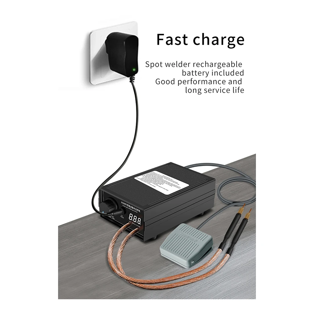 Портативный Аппарат для точечной сварки, сварочный аппарат высокой мощности 8000 Вт, аппарат для точечной сварки с литиевой батареей 18650, вилка стандарта США