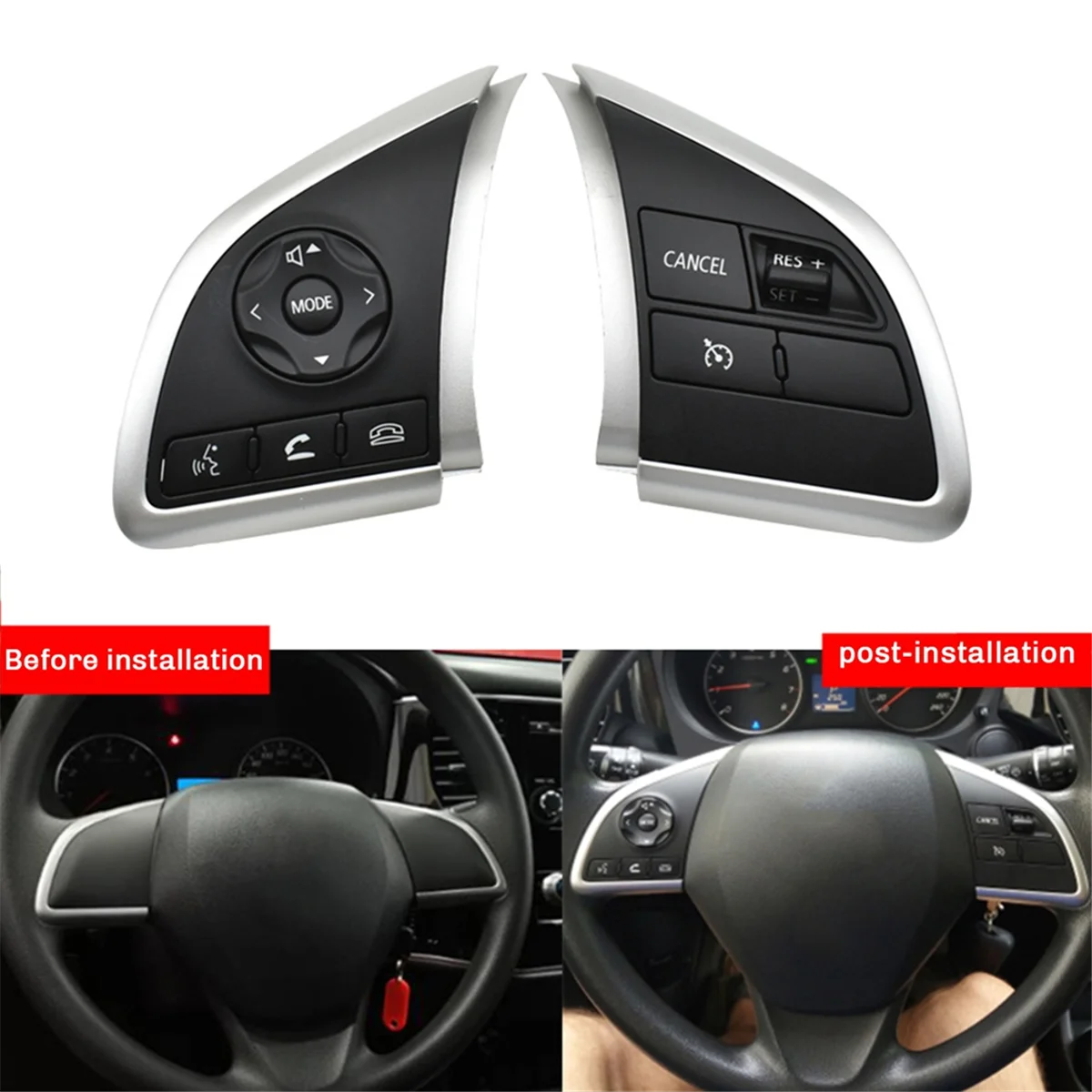 Steering Wheel Audio Button Cruise Control Switch for Mitsubishi Outlander Mirage Xpander Eclipse Cross L200 8616A037