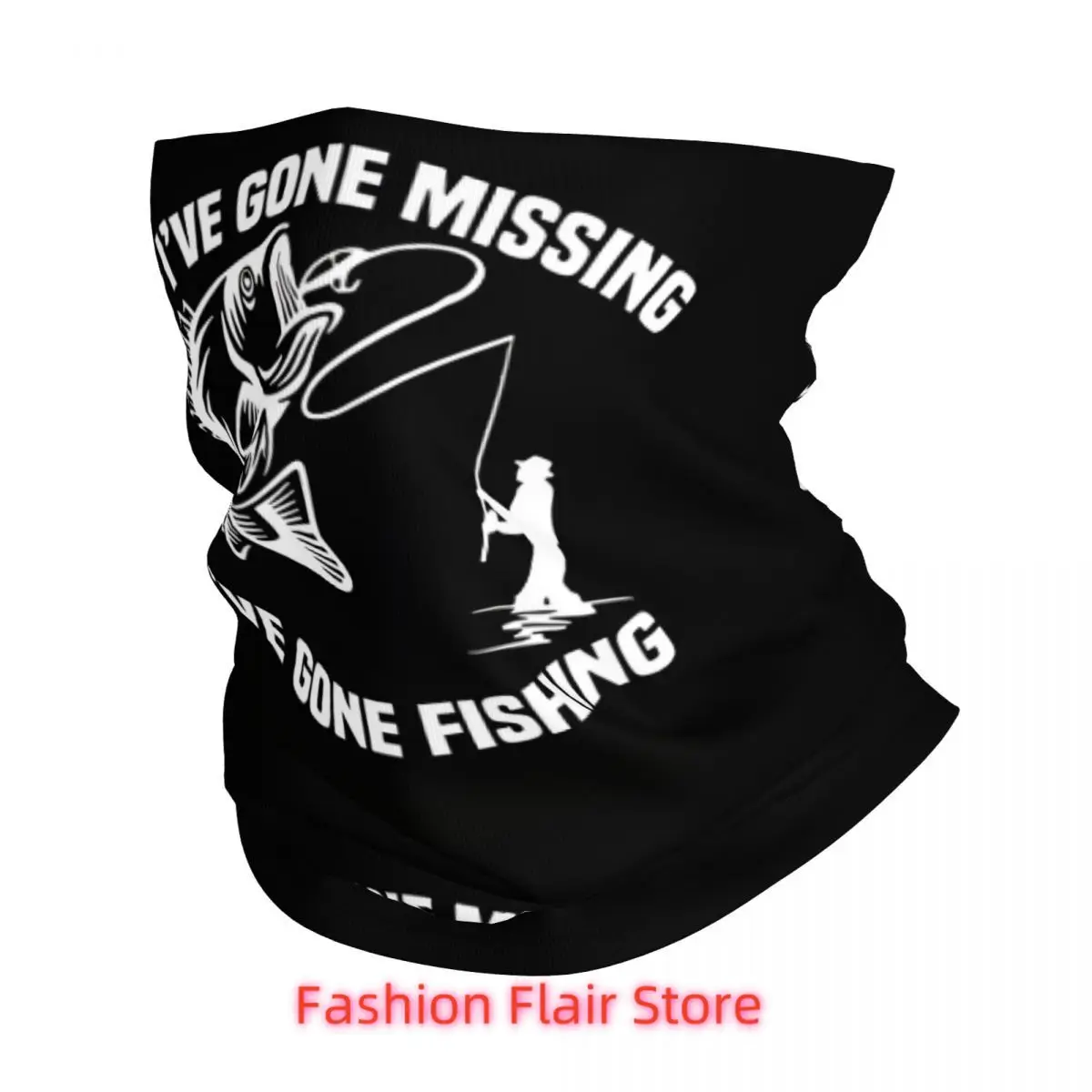 If I've Gone Missing I've Gone Fishing Neck Gaiter Face Scarf Cover Neck Gaiter Men Women Bandana Scarf Thin Summer