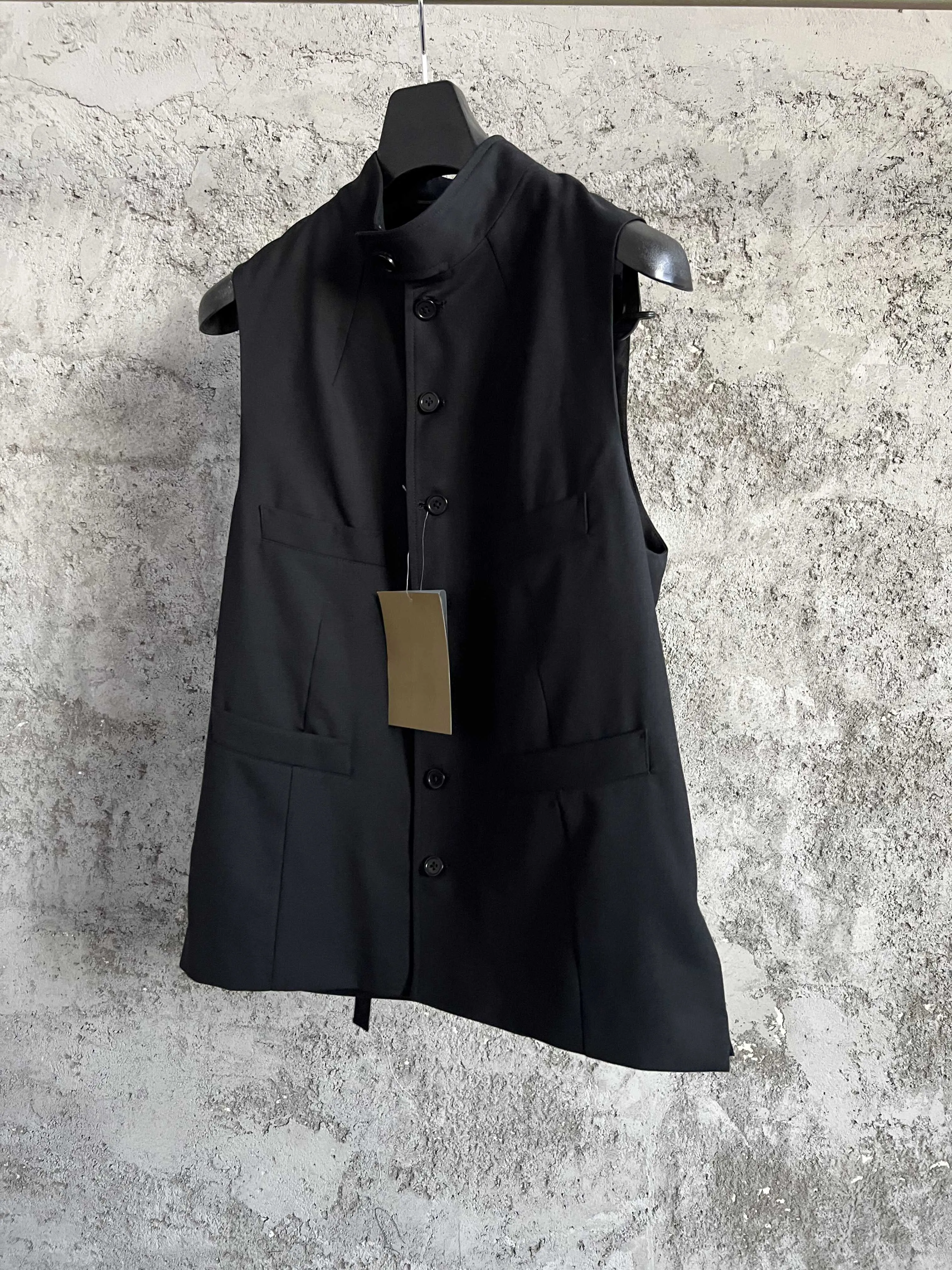 التصميم الأصلي: مرقع من القطن والكتان، صدرية مخططة، حزام، حقيبة وسترة #2