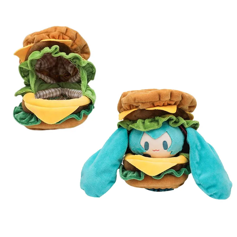 Hatsune Miku Dingbao series Hamburg baby clothes Kawaii two-dimensional animation peripheral plush doll 20CM cute doll clothes