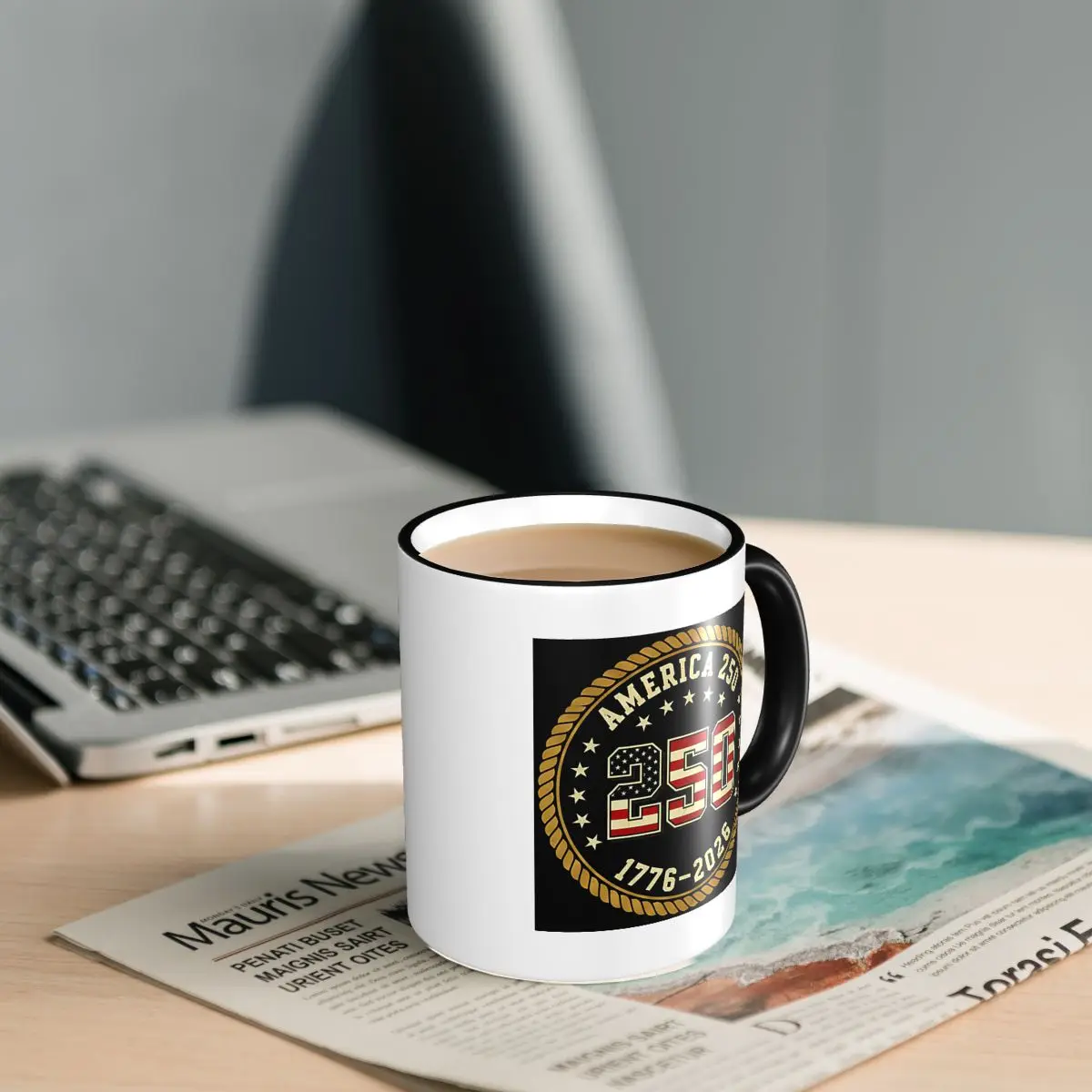 250 Years Of Freedom 1776 2026 250th Birthday July 4th Mug Ceramic Coffee Cups Tea Mugs Milk Cup Drinkware Gifts for Woman Man