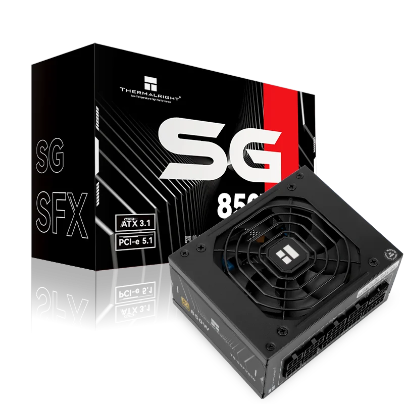 써멀라이트 SGFX850 골드 풀 모듈 SFX 850W 파워 서플라이 850W SATA 출력 데스크탑 서버 컴퓨터용 재고 있음 썸네일 7