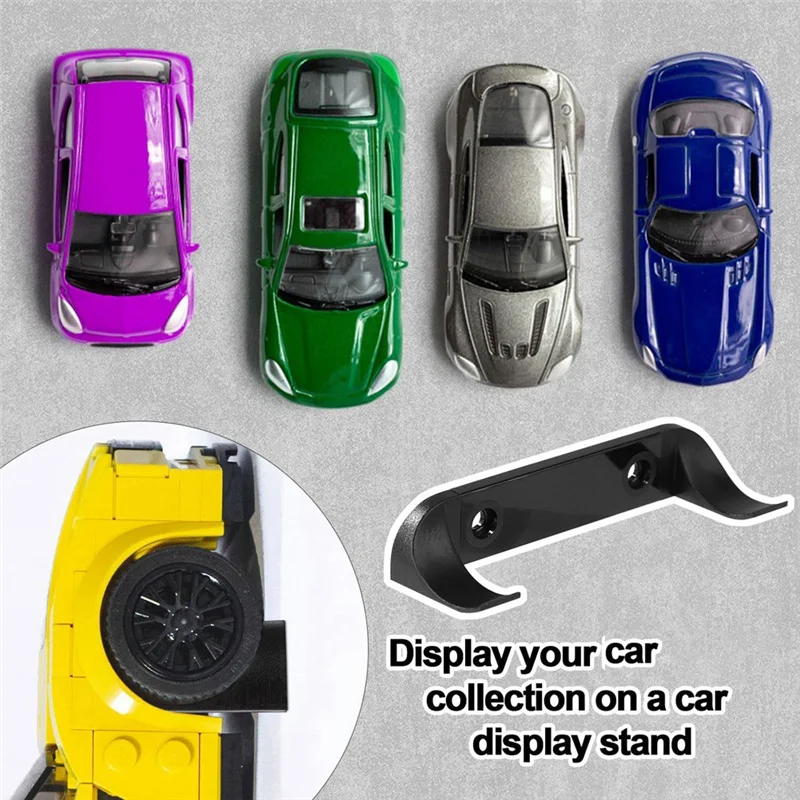 BAAO-12Pcs suporte de exibição de modelo de carro de montagem na parede rack de armazenamento de brinquedos de carro vertical para série campeão de velocidade