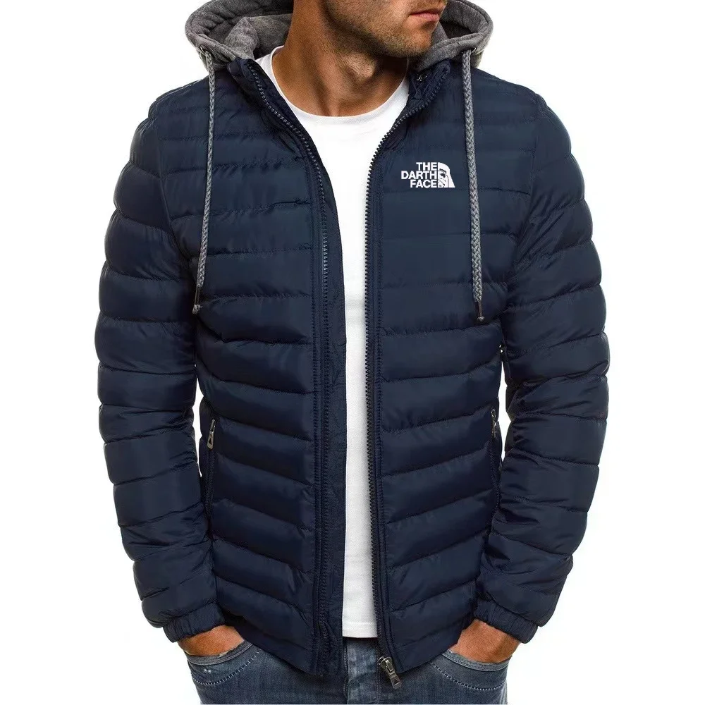 Abrigo grueso con cremallera para hombre, chaqueta cálida de talla grande, estilo callejero, otoño e invierno, novedad de 2024