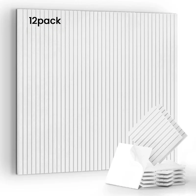 Large Slatted Felt Wall Panel Tiles Cork Bulletin Pin Boards Decorative for Wall Ceiling Living Room Soundproof Acoustic Panels