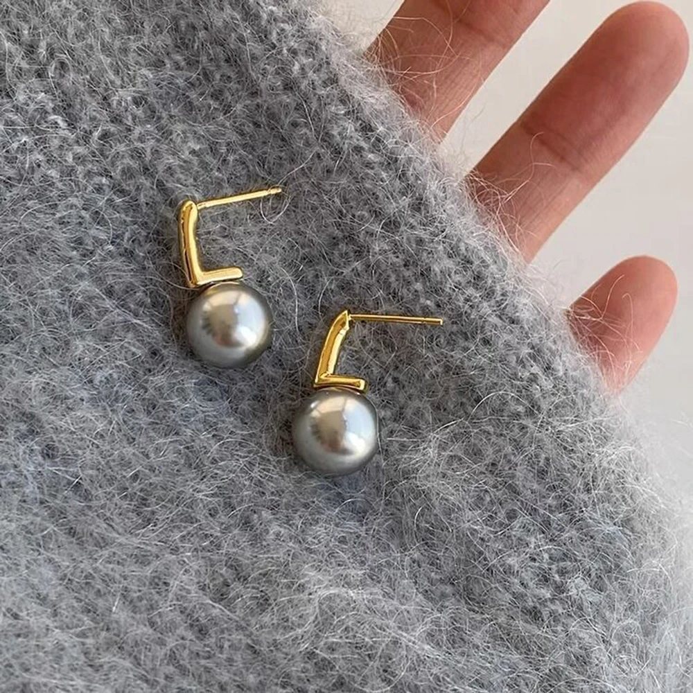 New French Exquisite Imitation Pearl Earrings for Women Fashion Temperament Dangle Earring Wedding Party Jewelry Accessories