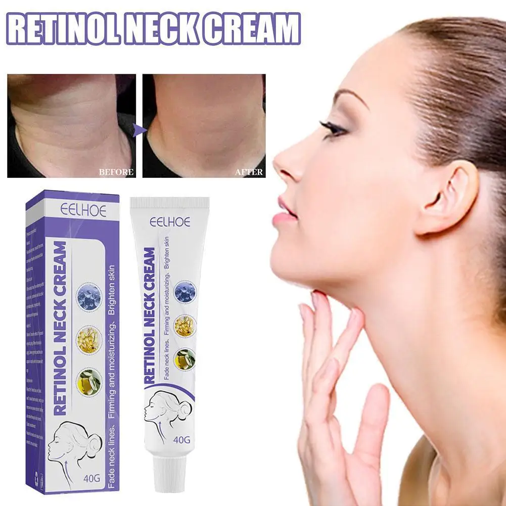 Retinol Neck Cream Wrinkle Removal Firming Sagging Improve Elasticity Fade Lines Eliminate Dead Skin Neck Care Massage Lotion