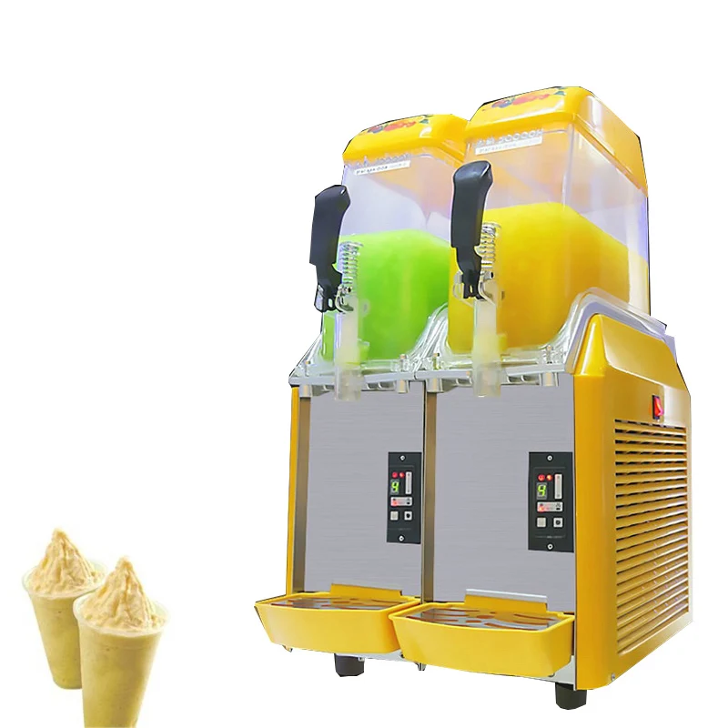 Big Capacity 12L*2 Double Tank Slush Machine Commercial Snow Ice Machine drink making slushy maker slush machine