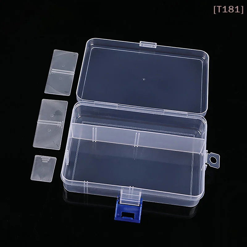 [E] Transparent Plastic Storage Jewelry Box Compartment Adjustable Container For Beads Earring Ring Necklace Box For Jewelry Box