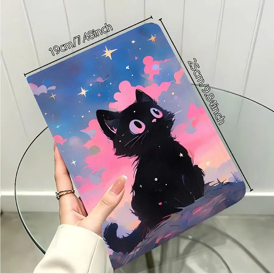 Sky Starry Night Cat Case for Samsung Galaxy Tab A9Plus S11 A7 Lite S10FE A8 S9+ S10 Lite A11 S10 Plus S7 S8+ S9 FE With Pencil - view 3