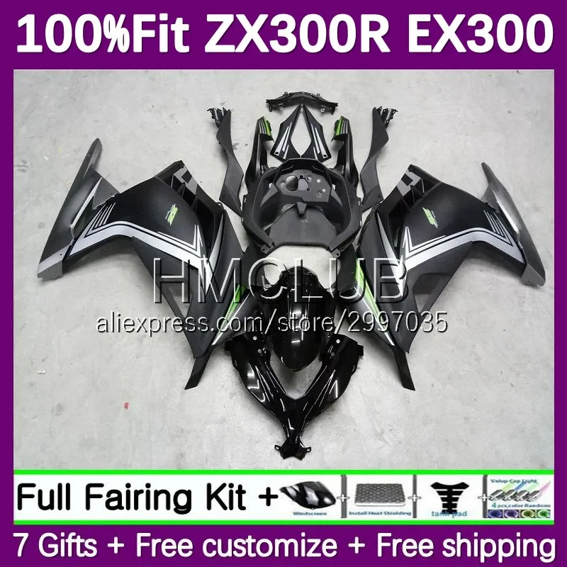 OEM ZX-3R For KAWASAKI NINJA EX300 EX ZX 300R 63No.12 ZX300R 2013 2014 2015 2016 2017 ZX3R 13 14 15 16 17 Fairing matte black