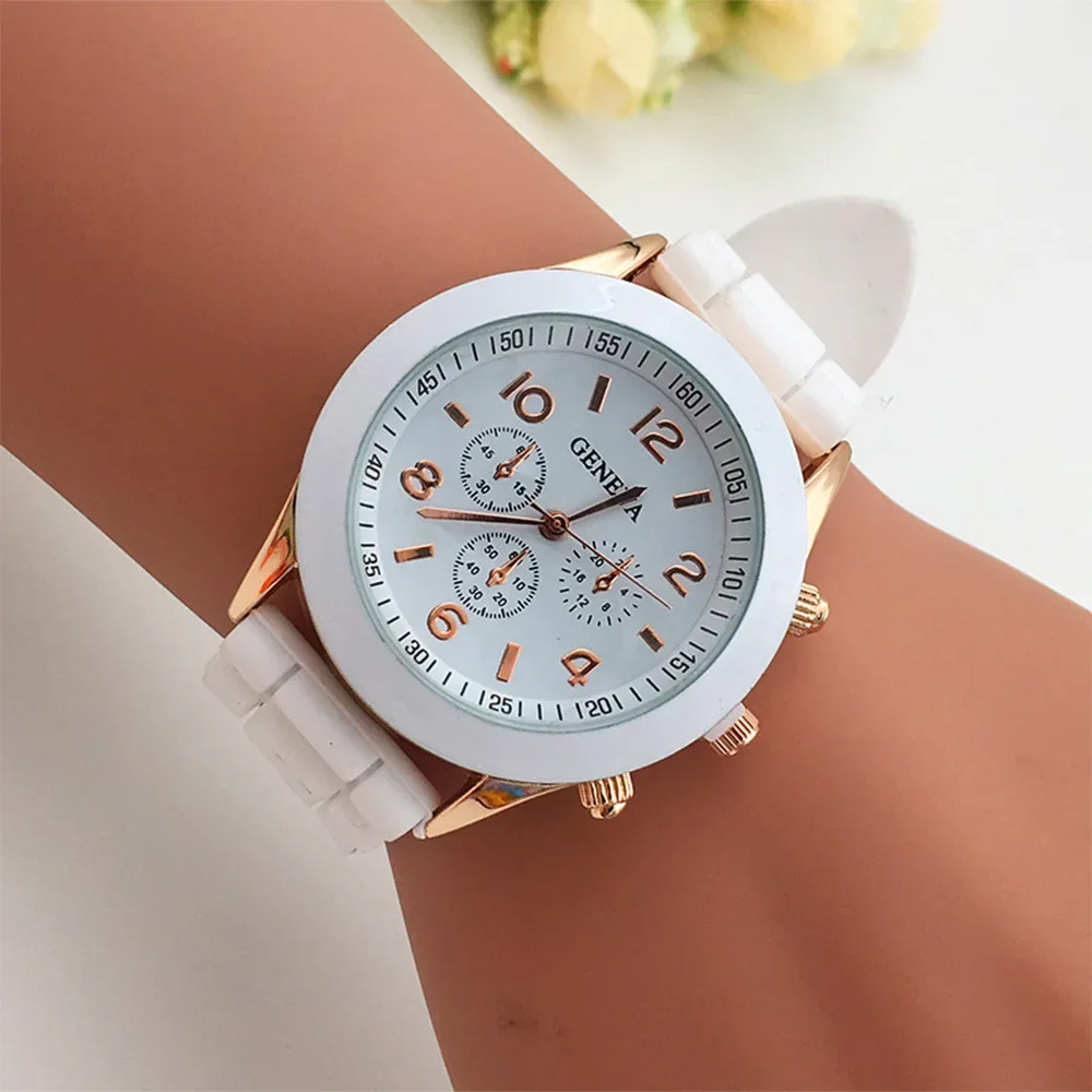 1Pcs Luxury Watch Set Fashion Elegant Alloy Quartz Wristwatch Silicone Strap Couple Watch For Men Women Holiday Gifts