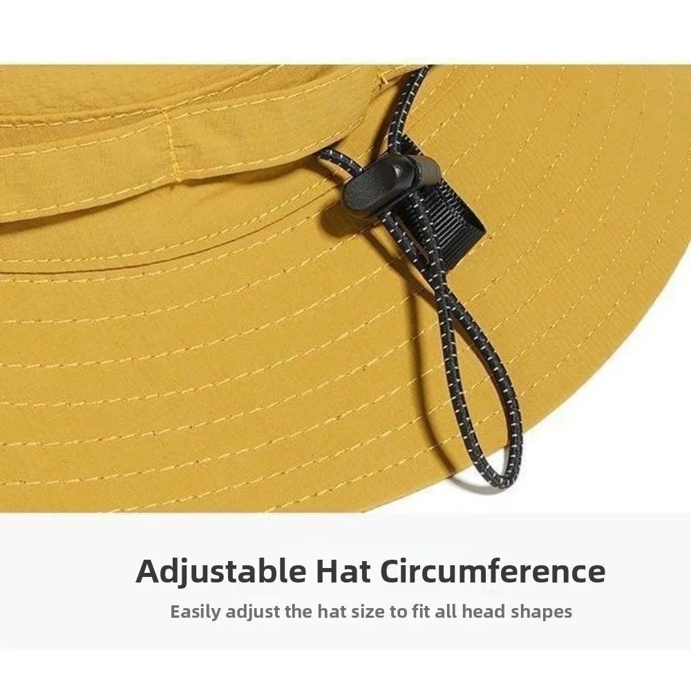 Anti-UV Foldable Bucket Hat Breathable Pocket Design Waterproof Sun Hat Polyester With Storage Bag Sun Protection Hat Fishing
