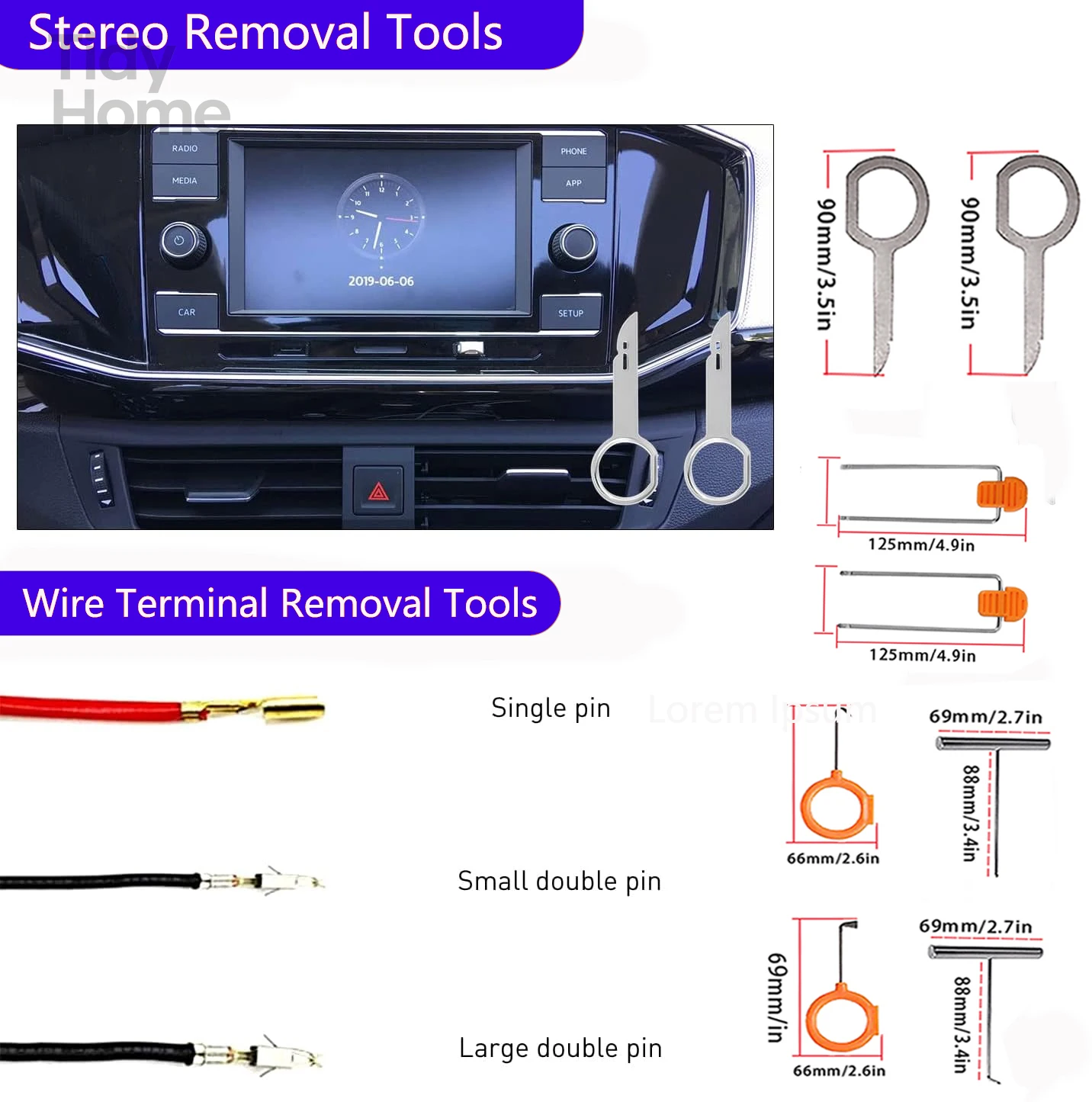 63decorative removal tools,Multi-purpose General Car Kit,Several flexible and adjustable remote tools,for Automobile maintenance