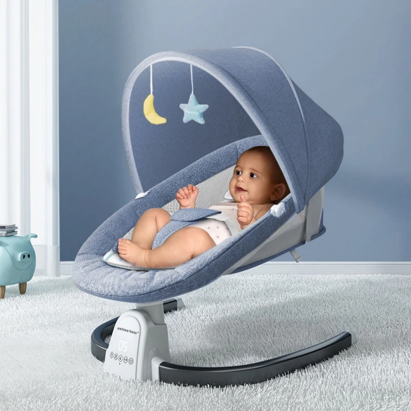 Electric Adjustable Babies Swing Chair Baby resting chair Bluetooth Remote Control Baby Rocker Baby Crib Newborn Sleep Cradle