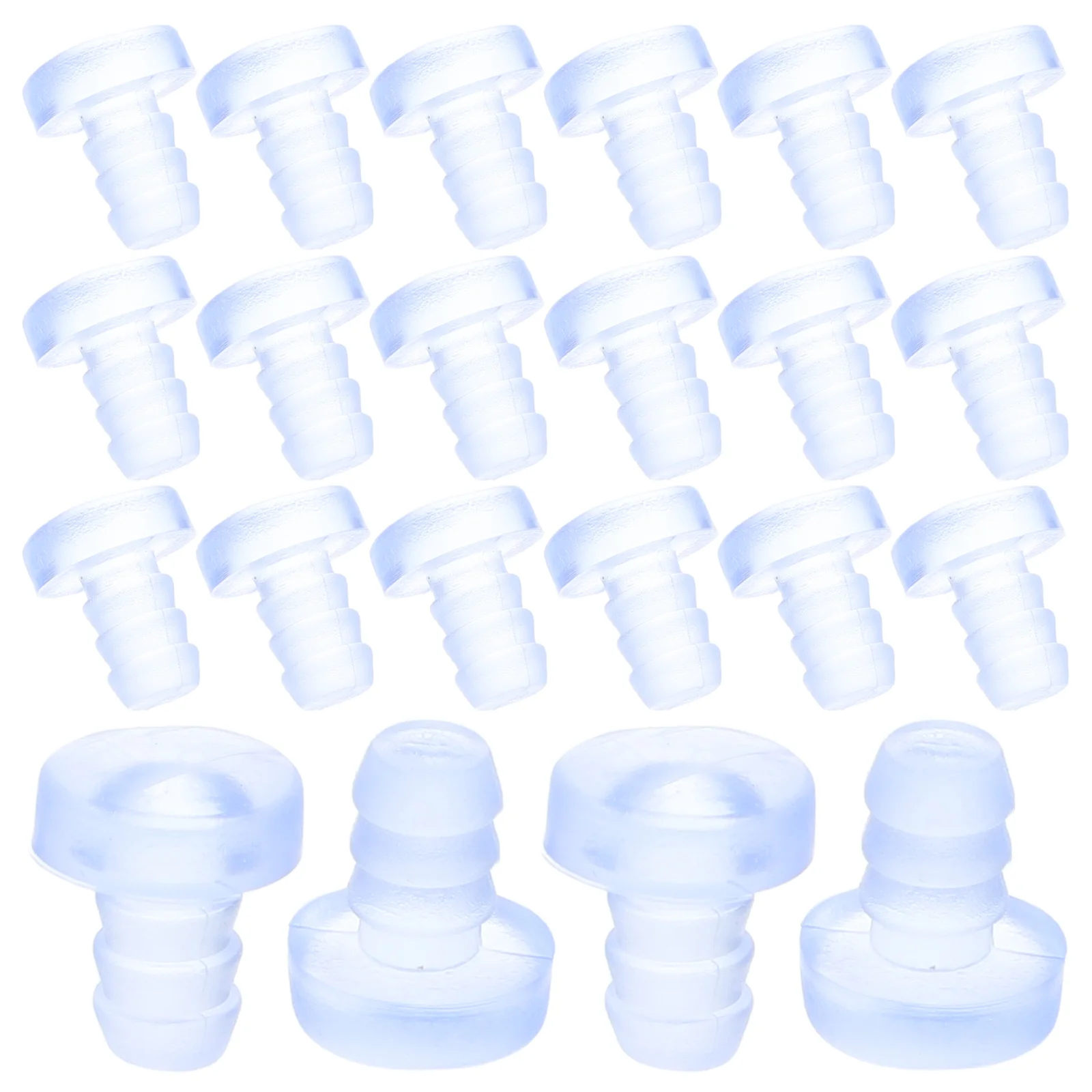 50 قطعة مسمار القدم الغبار المقابس واضح المطاط القابضون المضادة للانزلاق منصات ل كرسي الجدول أريكة الأثاث الساق حماة الطابق حامي