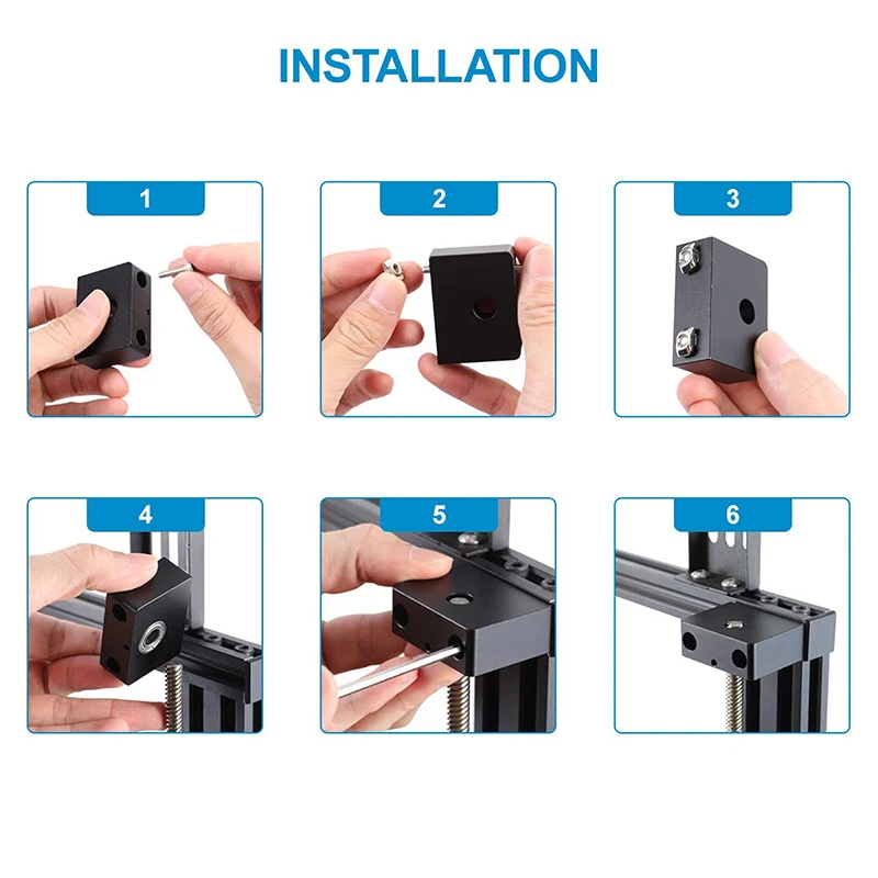 Anti Backlash Porca E Eixo Z Levar Parafuso Top Mount Compatível Com Ender 3/3 Pro/3 V2/CR-10, Atualização Impressora 3D