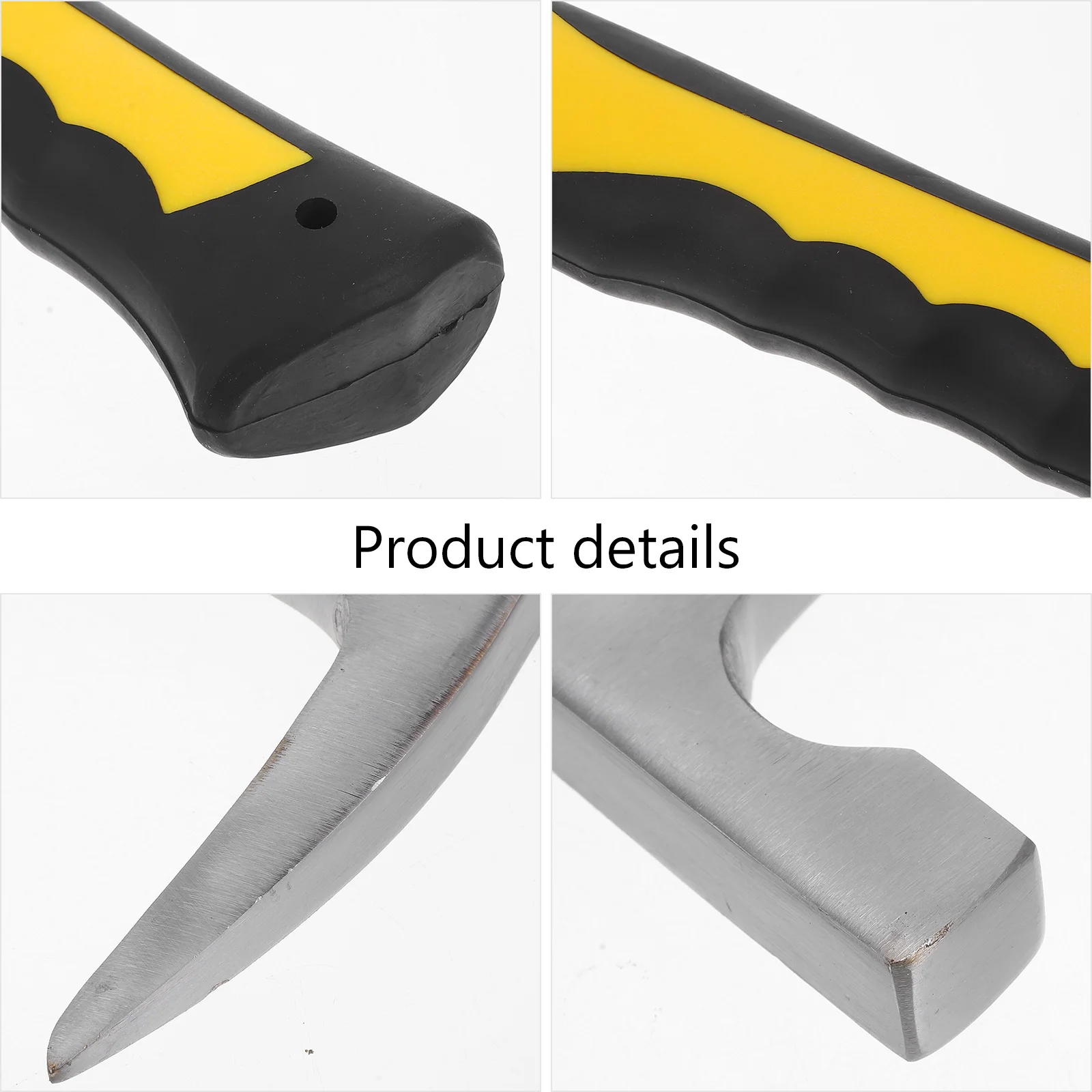 Martillo geológico con diseño de punta de flecha multifuncional, mango ergonómico para geología, caza en roca, exploración de encuesta al aire libre