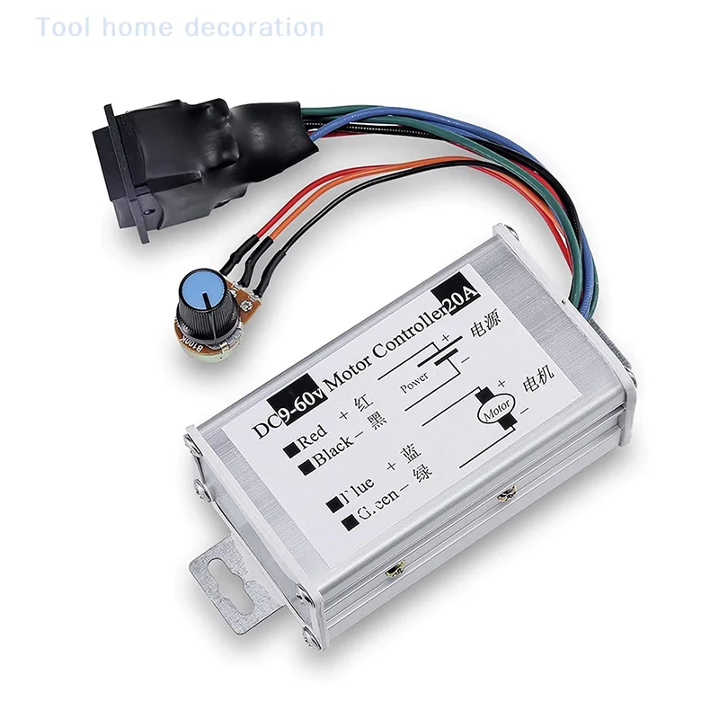 Regolatore di velocità del motore DC 9V-60V ad alta efficienza, modulo di controllo del driver del motore a spazzole, adatto per 12V 24V 36V 48V 60V