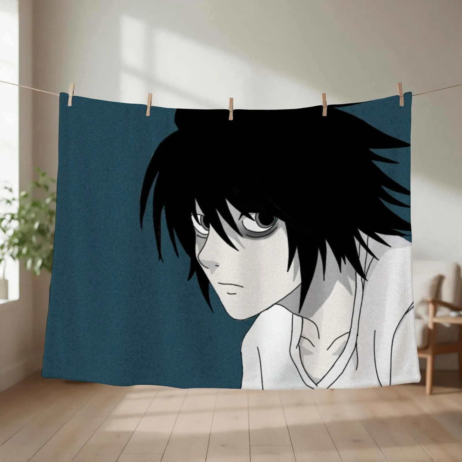 L Lawliet Throw Blanket couch cozy soft plush fuzzy picnic outdoor blanket