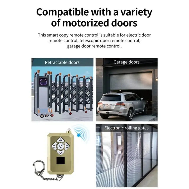 【BRILLIANT 】 copie de Clone multi-fréquence 8 canaux télécommande porte de Garage duplicateur d'accès 315/433/868/915Mhz rechargeable