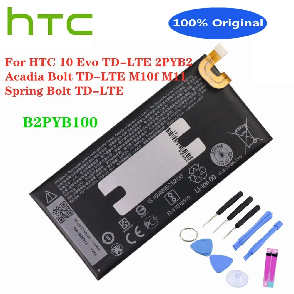 

B2PYB100 Orginal Battery For HTC 10 Evo 10Evo Bolt TD-LTE M10f M11 Spring Bolt 2PYB2 Acadia TD-LTE 3200mAh Phone Battery