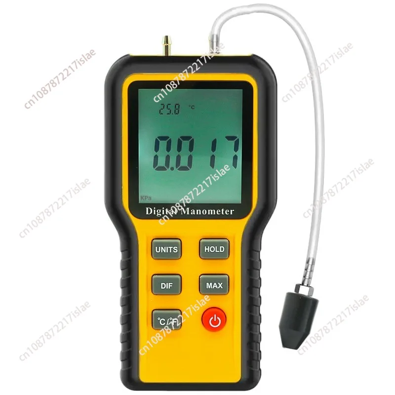 QX-1201 Digital Differential Pressure Gauge Portable Air Vacuum Negative Pressure Meter For Auto Repair