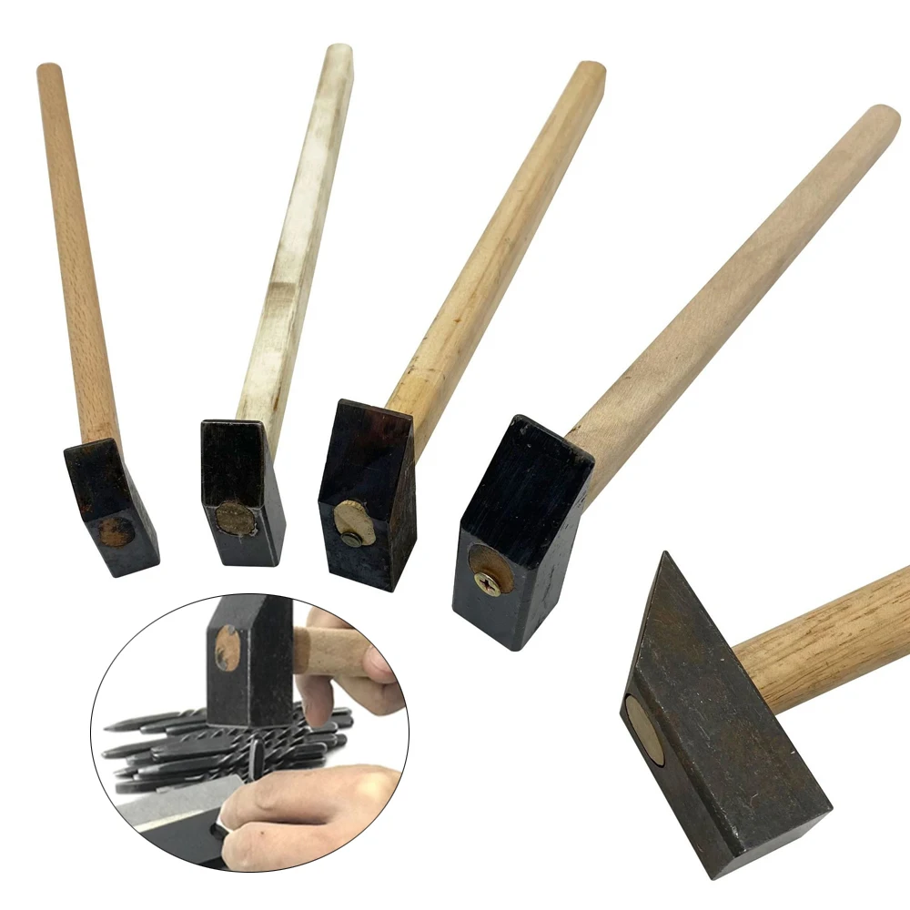 Wooden Handle Steel Hammer for Jewellery Making DIY Craft Beating Tool Square Head Metalworking Hammers Jewelry Repair Tools