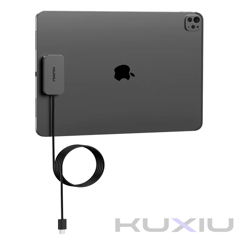 KUXIU M30 Magnetic Wireless Charger for iPad Pro/Air,18W Fast Charging with 5.56ft USB C to C Charger Cable Smart ipad Charger