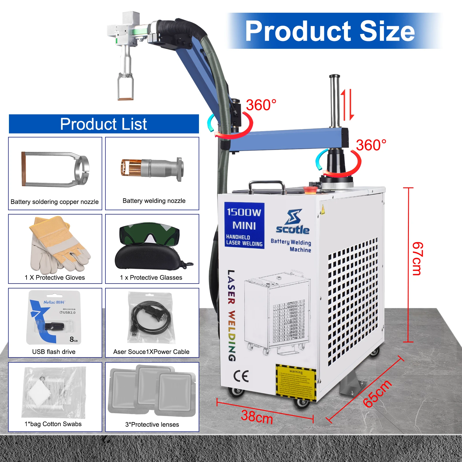 2000W Battery Laser Welding Machine for Soft Pack Battery Square Cylindrical 40MM Width Lithium Battery Welding Machine 1500W