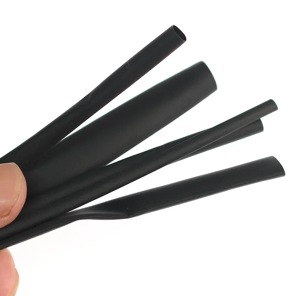 8 metros/conjunto 2:1 preto 1mm 2mm 3mm 4mm 5mm 6mm 8mm tubo termo retrátil para cabo diy conector kit de fio